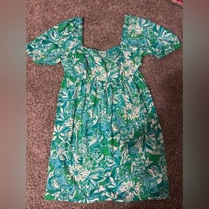 Lilly Pulitzer Green and Blue Floral  Dress